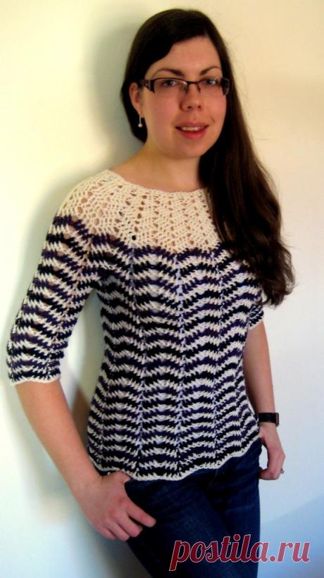 Chevron stripes 3-season sweater | Make My Day Creative