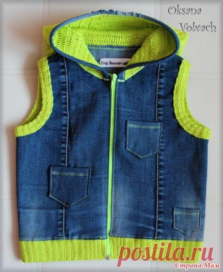 Переделка джинсов в супер жилетку