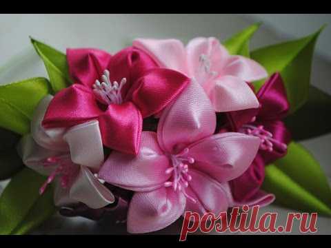МК Колокольчик из ленты. Канзаши