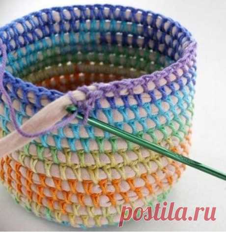 Корзинки крючком