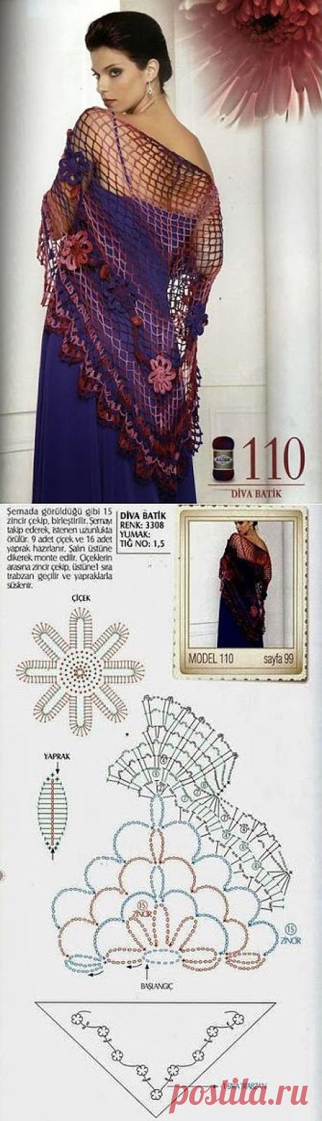 Ivelise Hand Made: вязание крючком шали В