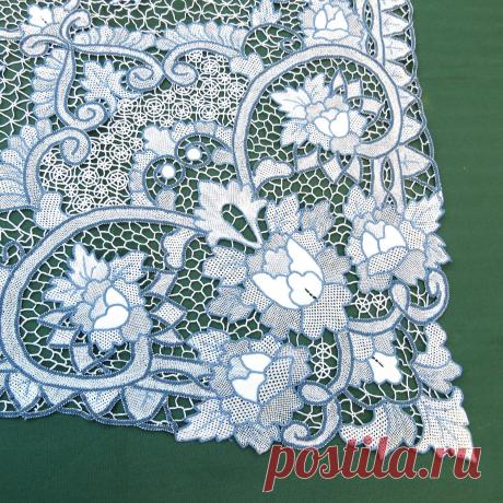 Estate Point de Venice Needle Lace Tablecloth with Bird Phoenix 64x100 Oblong | eBay