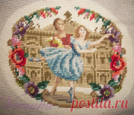 Винтажная вышивка крестиком
