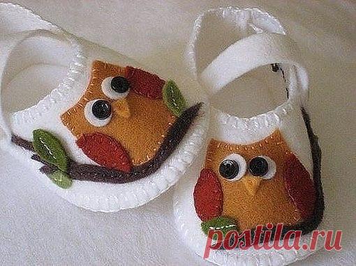 Фетровые пинетки.