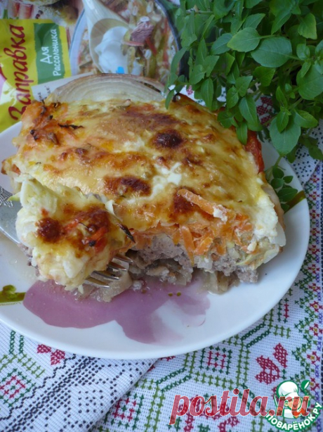 Овощная запеканка с мясным фаршем - кулинарный рецепт