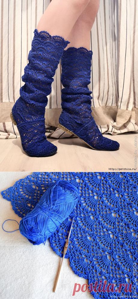 Вязанные сапожки - вершина вязанного искусства