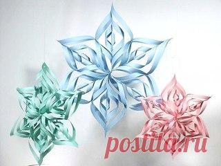 Гигантская снежинка из бумаги