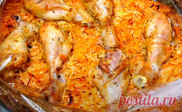 Ужин без сковородок, готовим все в пакете. Смешали курицу с рисом и капустой