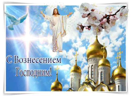 С Вознесением Господним
Я вас поздравляю!
Пусть Господь дает вам силы,
Укрепляет пусть ваш дух.
Огонек любви и веры
Чтобы в душах не потух.