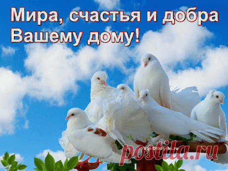 Мира и счастья Вашему дому | Музыкальные Открытки Бесплатно