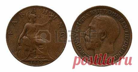 Farthing, Great Britain, Georg Fifth, 1919 Royalty Free Stock Photo, Pictures, Images And Stock Photography. Image 25839273.