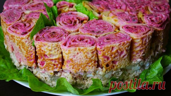 Салат «Букет роз» произведёт фурор среди гостей | БУДЕТ ВКУСНО | Яндекс Дзен