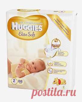 Подгузники Элит Софт Мега 2 (4-7 кг) 88 шт Хаггис (Huggies)