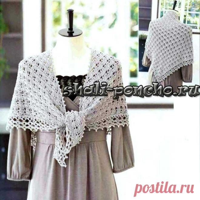 Светло-серая шаль