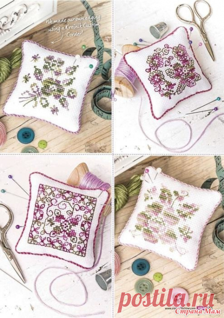 Игольницы-подушечки &quot;Floral Favours&quot; Название: &quot;Floral Favours&quot; Дизайн: Lesley Teare