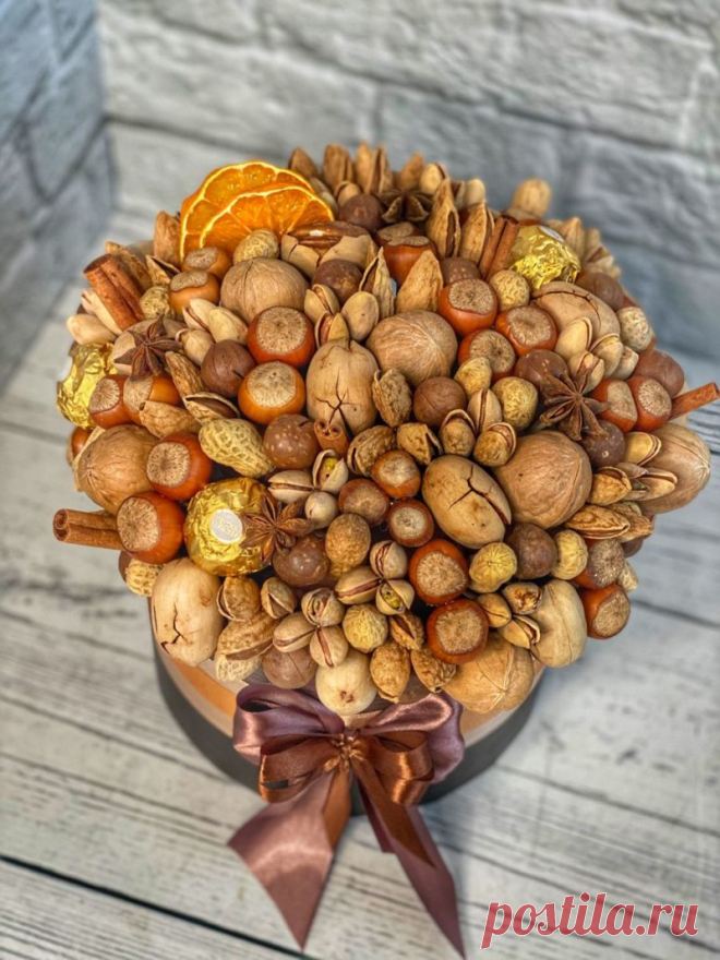 Букеты из орехов (79 фото) - пошаговые инструкции создания букетов для мужчин и женщин