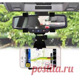 Автодержатель для смартфона с креплением на зеркало заднего вида | shopperali.ru