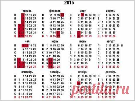 Так будем отдыхать в 2015 году: