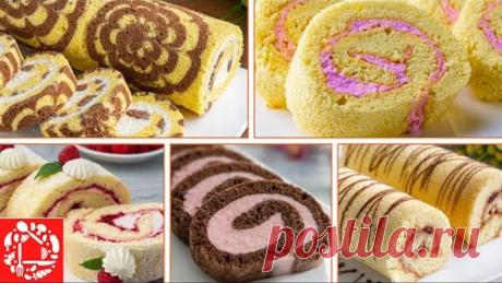 Как приготовить бисквитный рулет 5 рецептов Недорогие и вкусные!