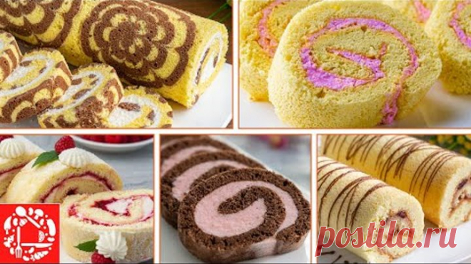 Как приготовить бисквитный рулет 5 рецептов  Недорогие и вкусные!