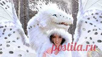 Blinking Life-Sized Winter Dragon!  No Robotics, Woodsplitter Lee Cross