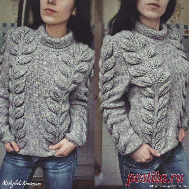 Кардиган спицами, узор 
