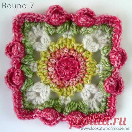 Dedri's Rose Garden Square - by Penny Davis ⋆ Look At What I Made
