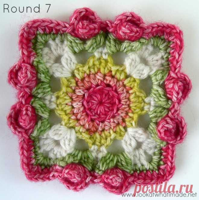 Dedri's Rose Garden Square - by Penny Davis ⋆ Look At What I Made