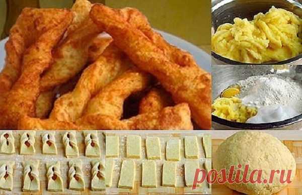 Картофельный хворост — идеальный гарнир к мясу или рыбе! 
Ингредиенты:
картошка крупная — 6 шт,мука — 3 стакана,яйцо — 1 шт,соль — 2 ч. л.,масло растительное для фритюра.
Приготовление: 

Картофель отварить в подсоленой воде до готовности. Сливаем воду, ост…