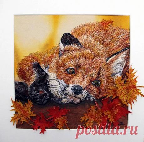 Объёмные вышивки, воспевающие красоту дикой природы: рукодельный instagram недели — Мастер-классы на BurdaStyle.ru