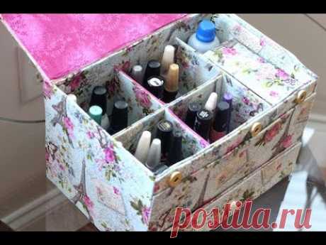 Maleta de Esmalte feita com Caixa de Sapato - YouTube