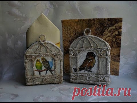 Клетка-салфетница🐦 💖. Мастер-класс!