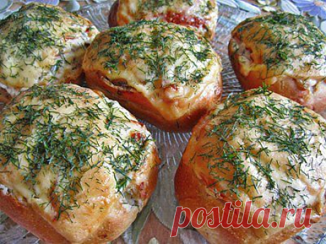Жаркое по-крестьянски, запеченное в булочке : Закуски и бутерброды