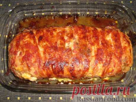 Рецепт: Полпеттоне с начинкой из ветчины и сыра на RussianFood.com