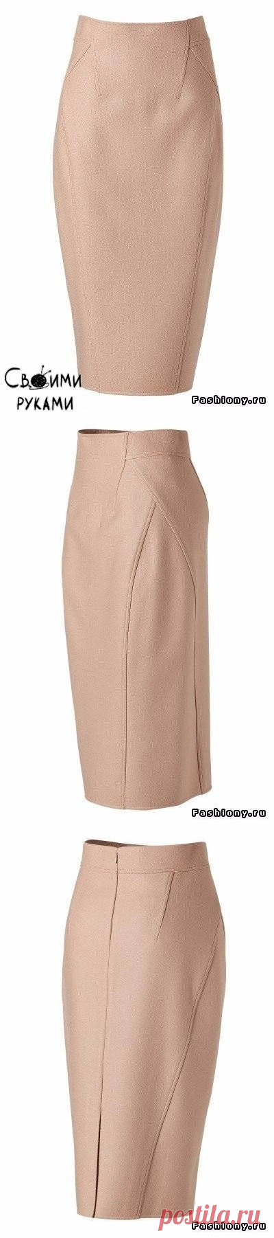 Моделирование юбки - карандаш от Donna Karan.