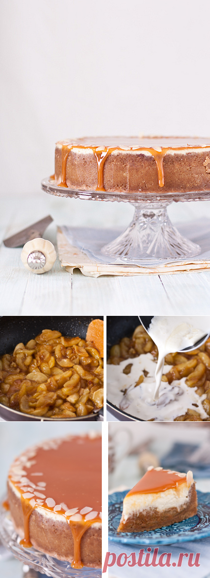 Чизкейк с карамельными яблоками - My recipe book