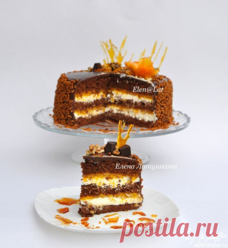 Торт &quot;Шоколад, кофе, абрикос&quot; | Кулинарные рецепты от «Едим дома!»