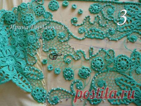 Подробнейший качественный и понятный мастер-класс по игольной сетке в ирландском кружеве | Журнал Вдохновение Рукодельницы