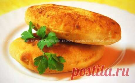Жареные пирожки с картошкой (тесто на кефире)
