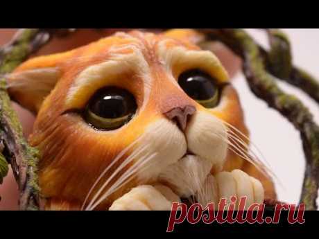 ❤2❤ Polymer Clay Puss in boots inspired by Dreamworks ❤reupload❤