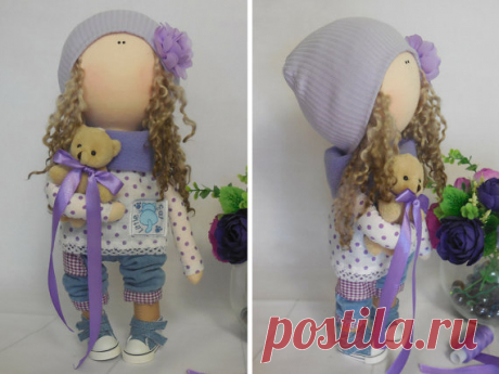 Handmade doll Tilda doll Textile doll Fabric by AnnKirillartPlace