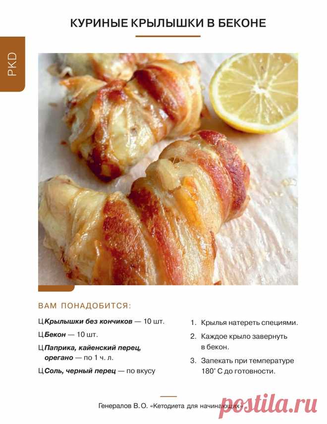 Куриные крылышки в беконе