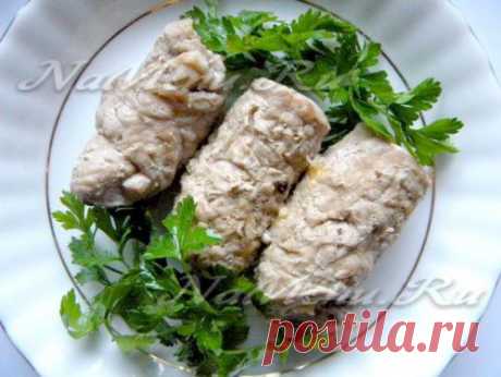 Мясные рулетики в пароварке