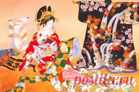 Los kimonos de Haruyo Morita Me gustan los trajes orientales, el hanbok,  los vestidos de plata de los Miao,   el qipao, la indumentaria tibetana, los kimonos…  Por eso cuando descubrí a Haruyo Morita me sentí deslumbrad…