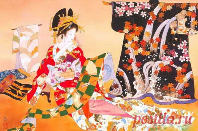 Los kimonos de Haruyo Morita Me gustan los trajes orientales, el hanbok,  los vestidos de plata de los Miao,   el qipao, la indumentaria tibetana, los kimonos…  Por eso cuando descubrí a Haruyo Morita me sentí deslumbrad…