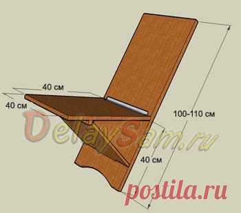 Самодельный шезлонг для дачи..