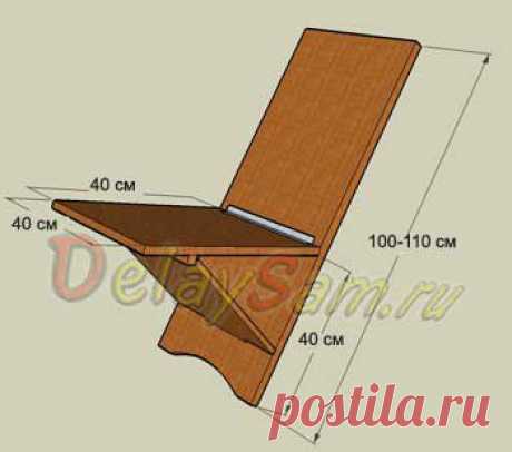 Самодельный шезлонг для дачи..