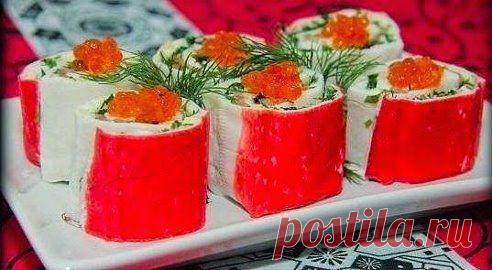 Роллы из крабовых палочек с яйцом и икрой – прекрасная закуска..Безумно вкуснo!! Быстро, легко и ОЧЕНЬ вкусно! Рецепт совсем простой. !! Более подробно о рецепте можете узнать в источникe: шеф-повар Одноклассники, по ссылке fastppc.net/qwae Рекомендуем посмотреть!!! Приятного аппетитa

Дорогие кулинары! Чтобы не потерять рецепт, жмите "Класс!", а потом "поделиться". Рецепт будет на вашей стене В Одноклассники. Всё ОК!