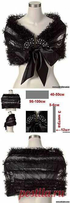 Гламурная накидка своими руками быстро и просто - Техники Мастер-классы Уроки - Ручная работа Мода Дизайн Декор Переделки Уроки - Каталог статей - "MirPiar.com" - Справочно-информационный портал. Донецк