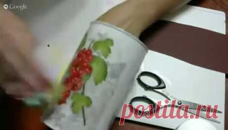 Декупаж и художественная подрисовка на металлической поверхности